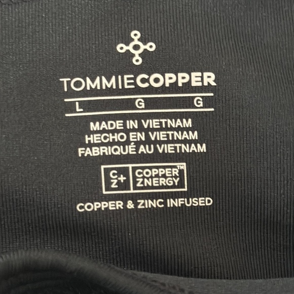 Tommie Copper Black Lower Back Support Leggings with Adjustable Straps Size L - Picture 11 of 12